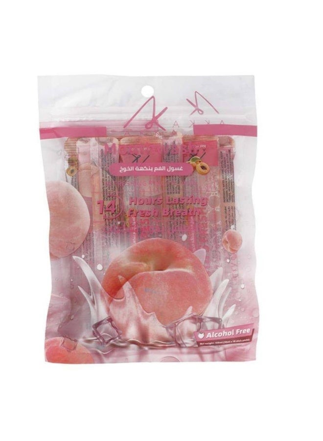 Mouth wash refreshing peaches flavor 10ml